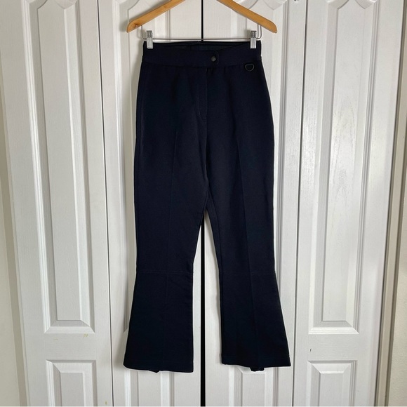 Schoeller Pants - Vintage Flare Ski Snow Pants Womens 8 Black Made in USA Nylon Wool blend Stirrup